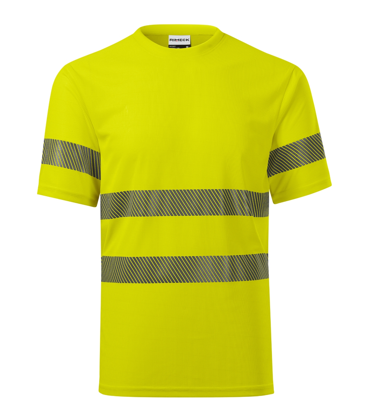 Koszulka unisex RIMECK HV Dry — Fluorescencyjny żółty - obrazek 2