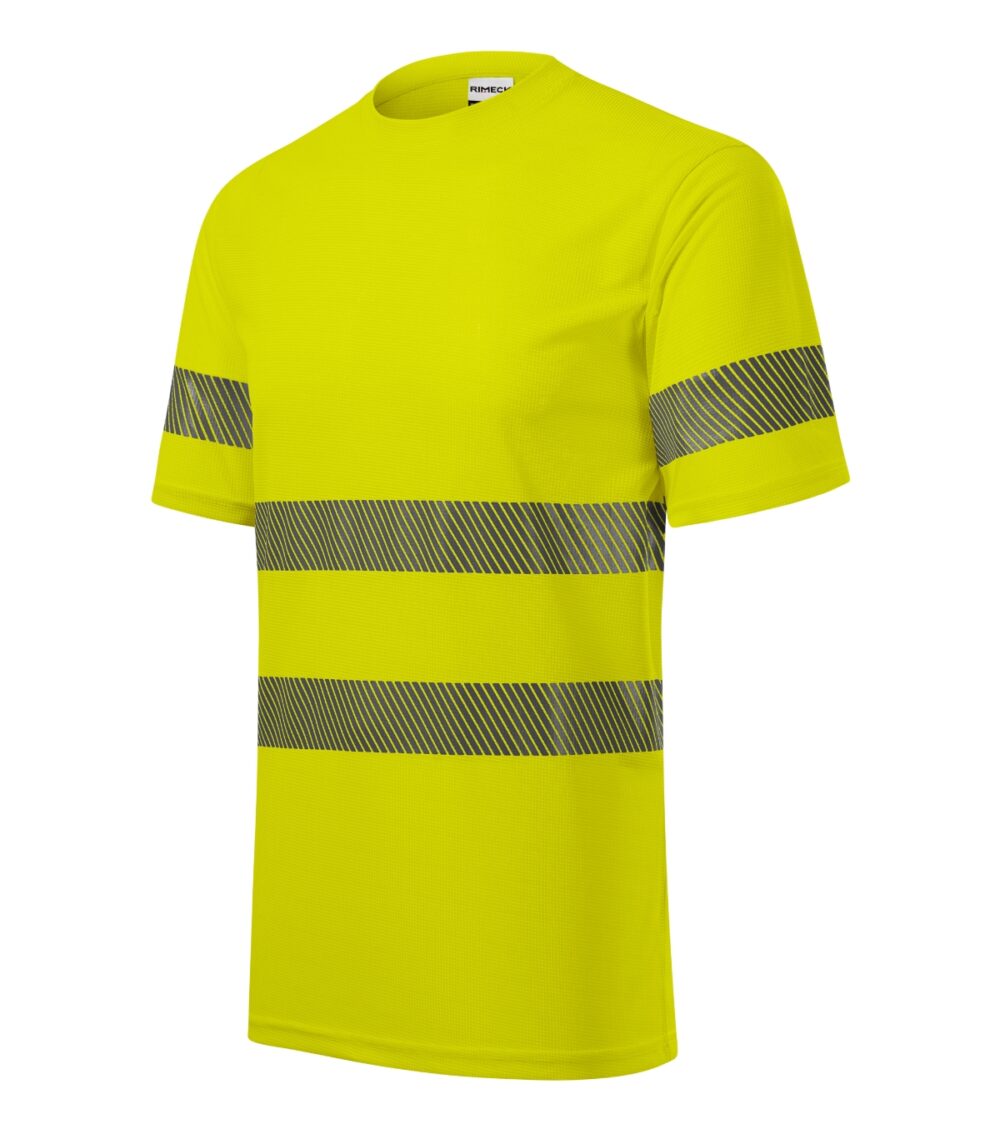 Koszulka unisex RIMECK HV Dry — Fluorescencyjny żółty