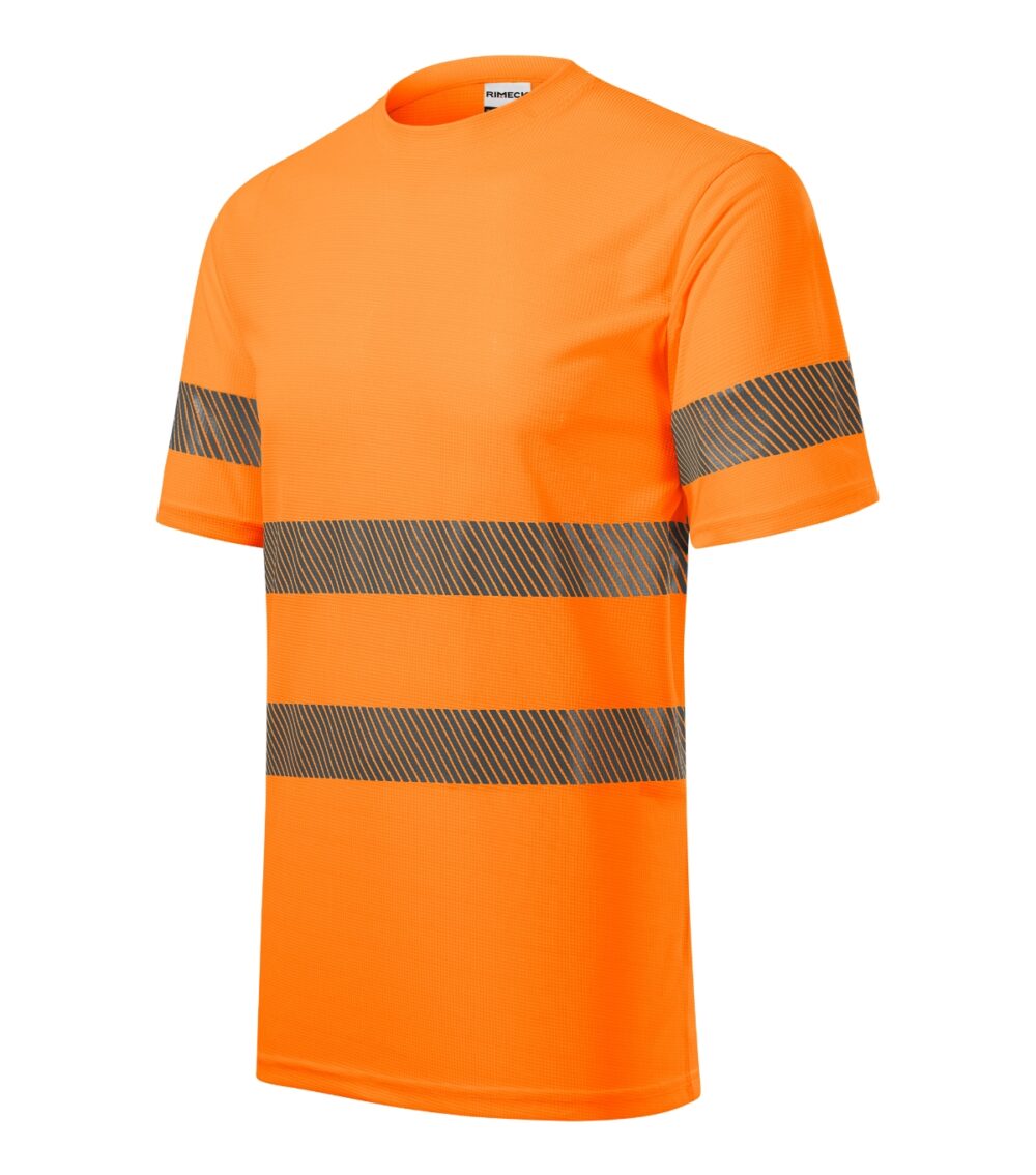 Koszulka unisex RIMECK HV Dry — Fluorescencyjny pomarańczowy