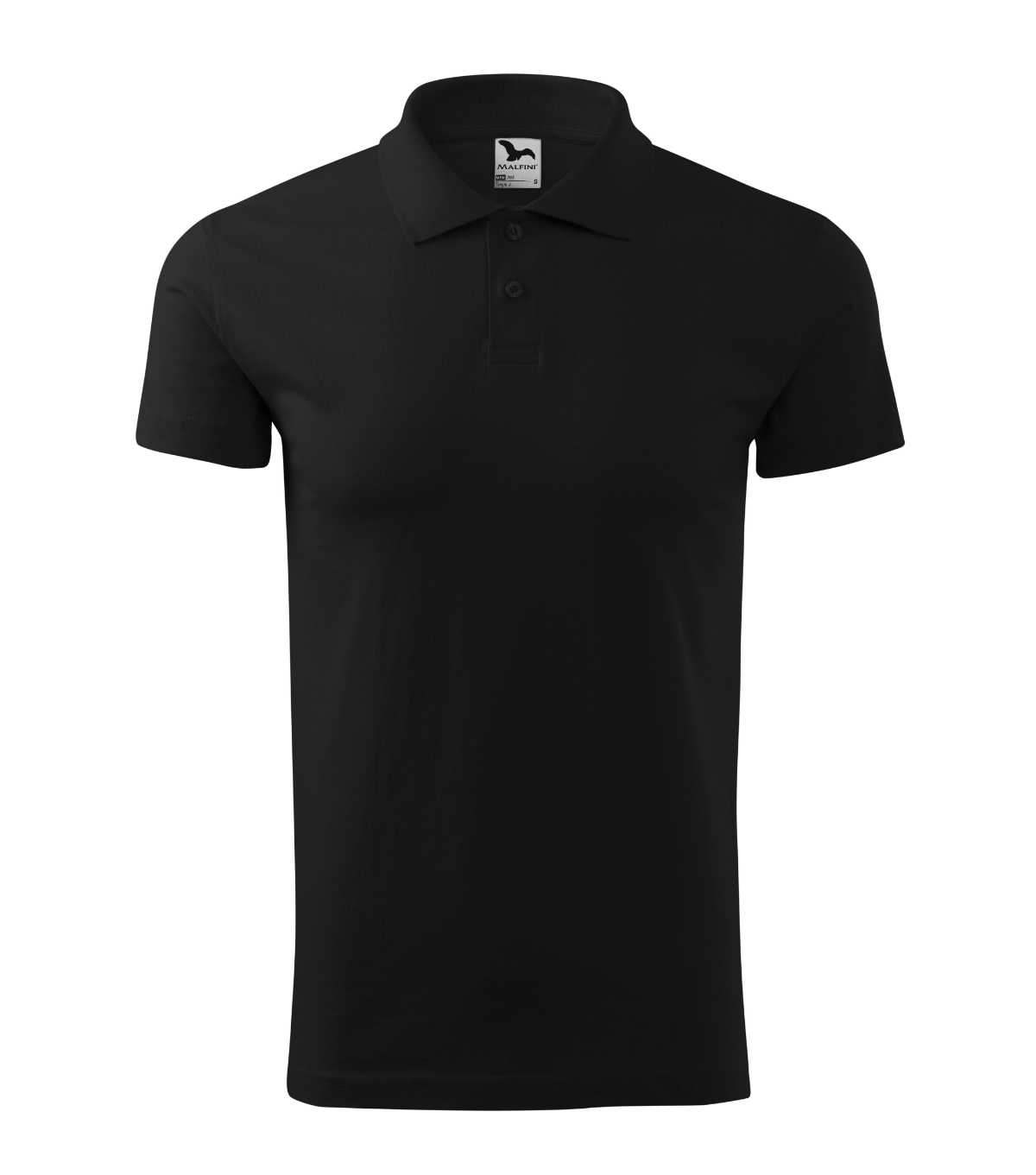 Koszulka polo męska MALFINI Single J. — Czarny - obrazek 2
