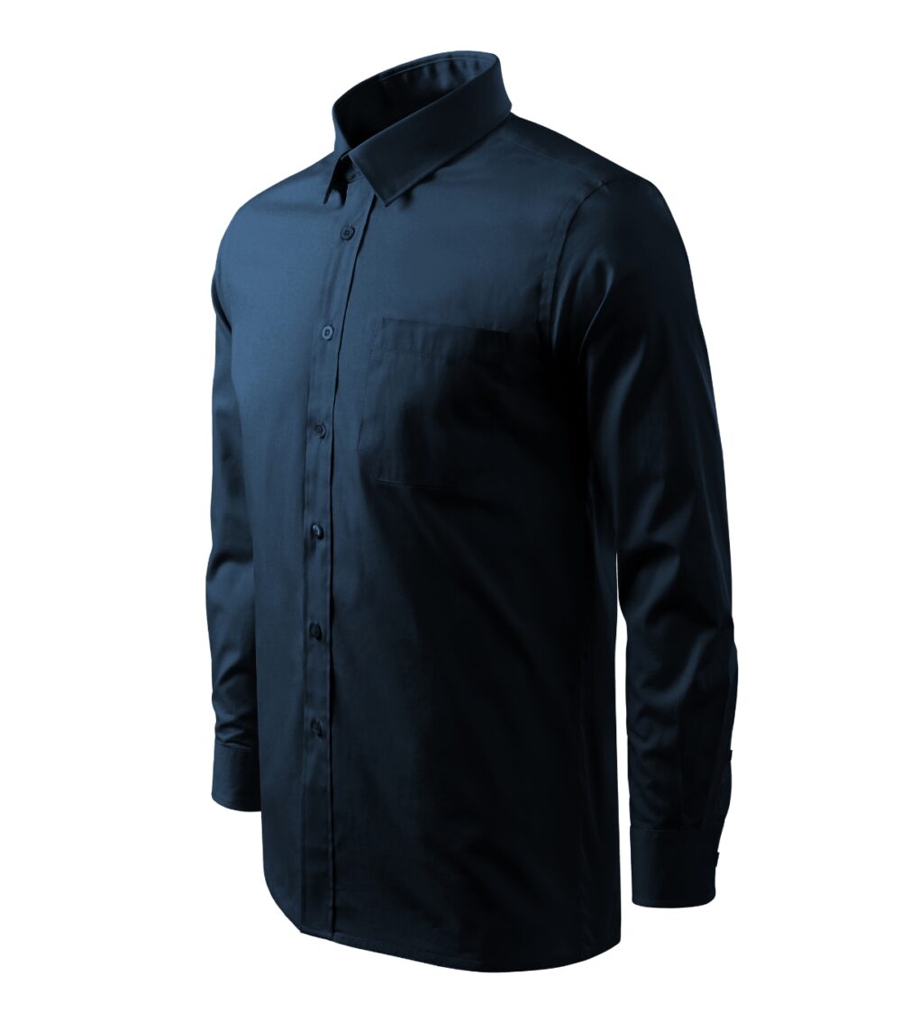 Koszula męska MALFINI Style LS — Granatowy
