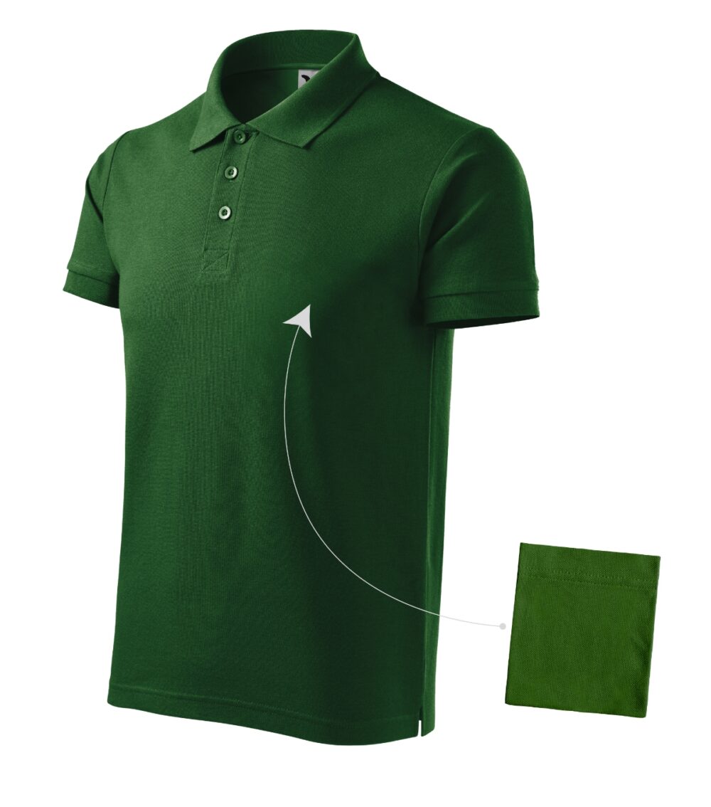 Koszulka polo męska MALFINI Cotton — Zieleń butelkowa