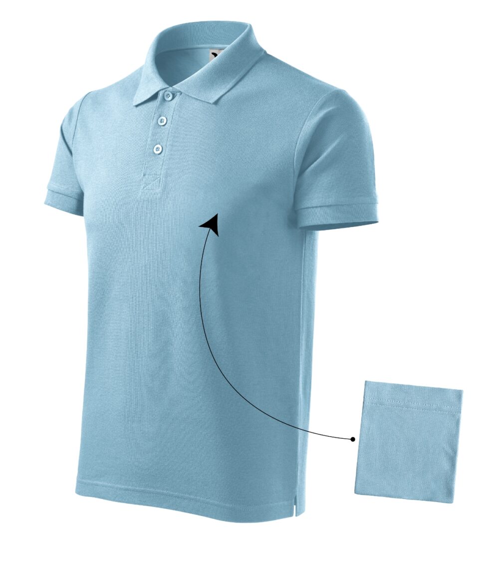 Koszulka polo męska MALFINI Cotton — Błękitny