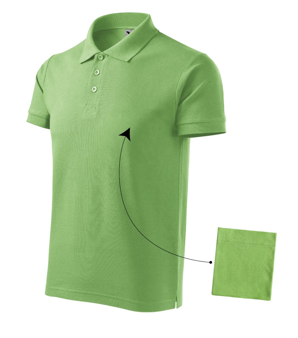 Koszulka polo męska MALFINI Cotton — Trawiasty zielony