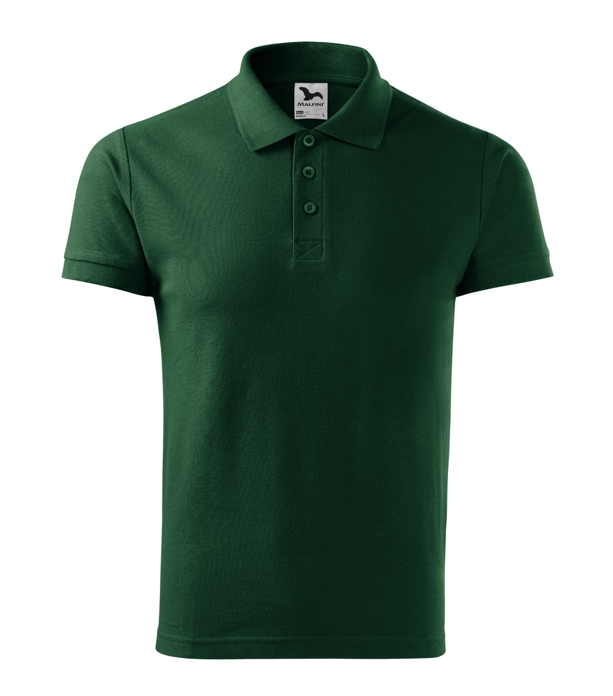 Koszulka polo męska MALFINI Cotton — Dark green - obrazek 2