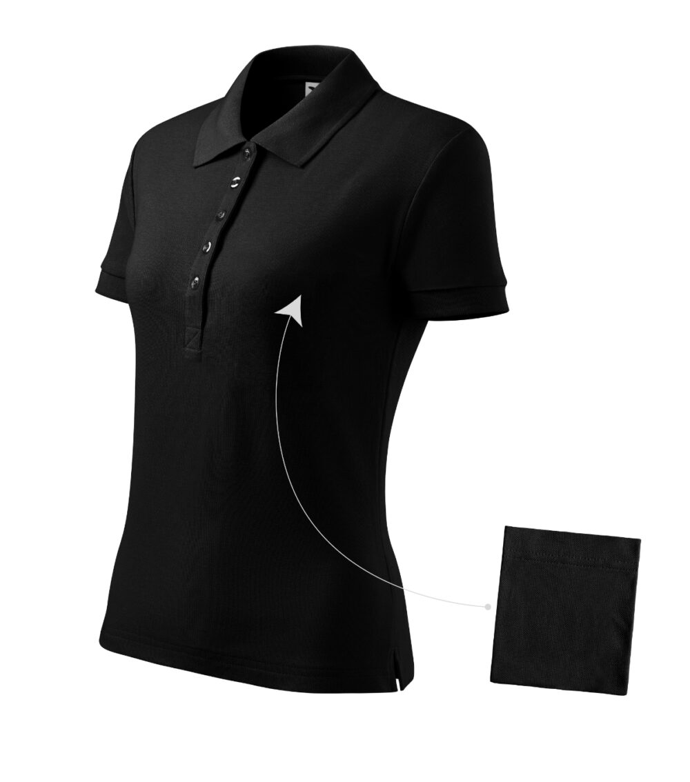 Koszulka polo damska MALFINI Cotton — Czarny