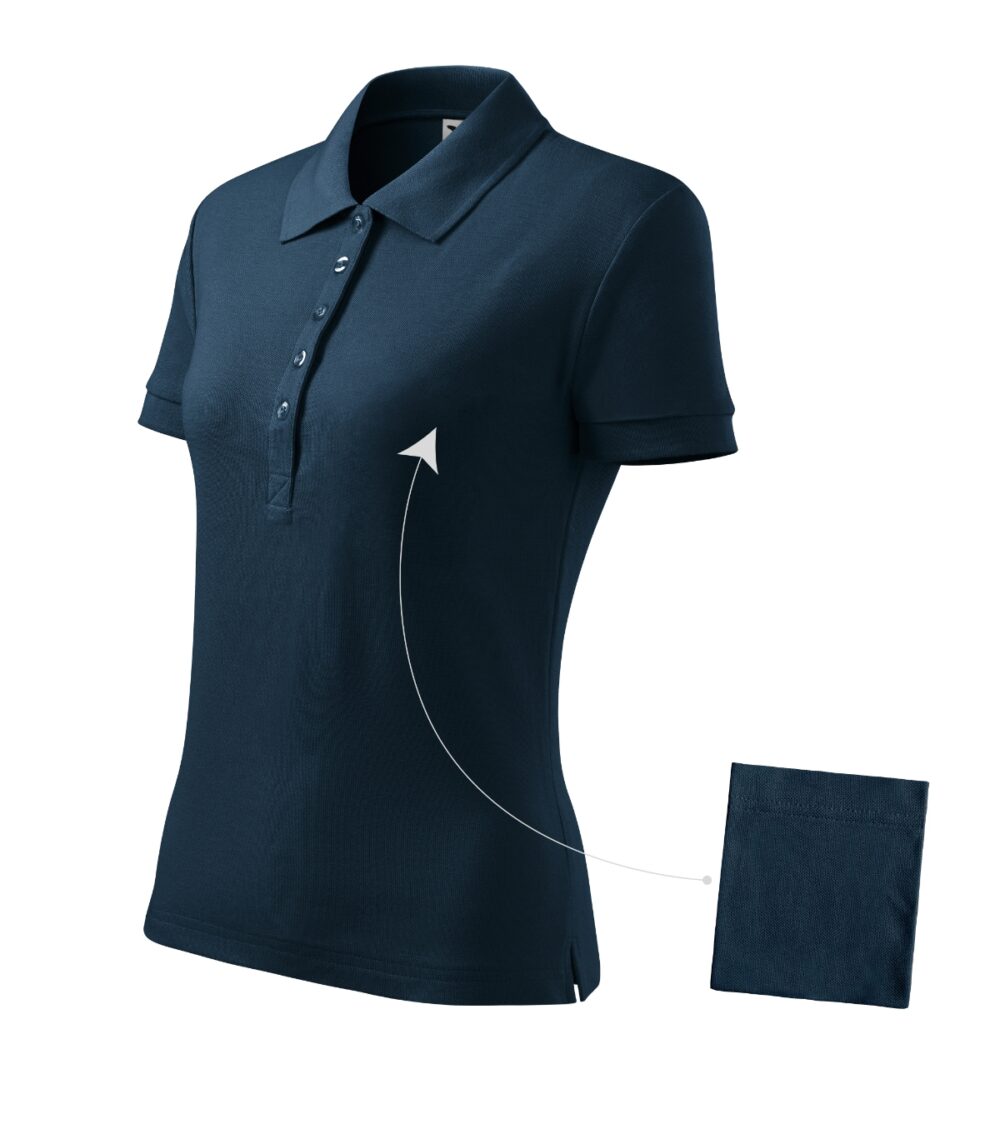 Koszulka polo damska MALFINI Cotton — Granatowy