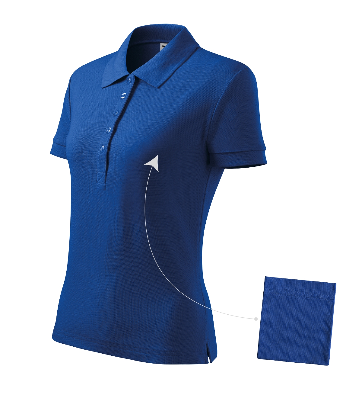 Koszulka polo damska MALFINI Cotton — Chabrowy