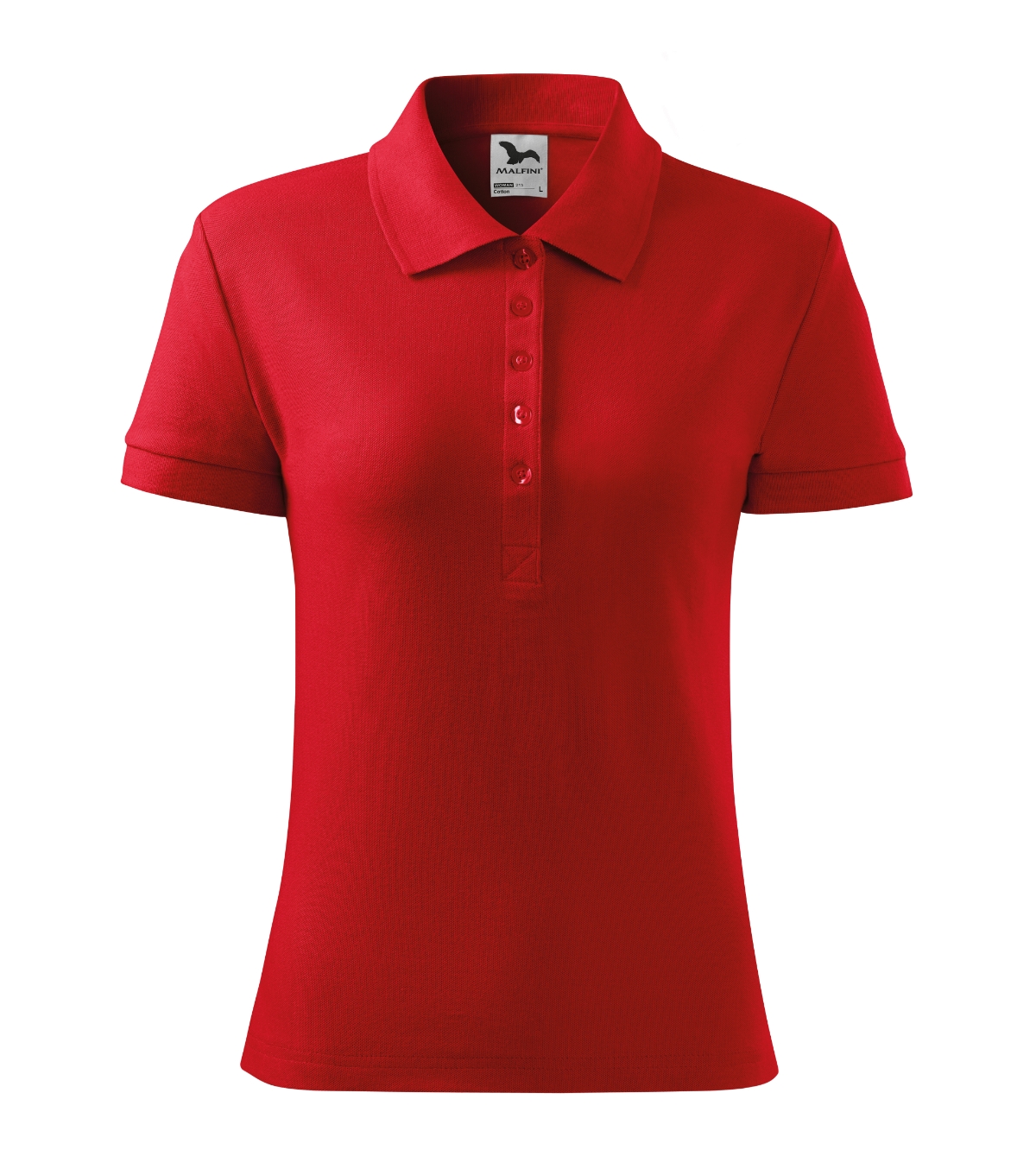 Koszulka polo damska MALFINI Cotton — Czerwony - obrazek 2
