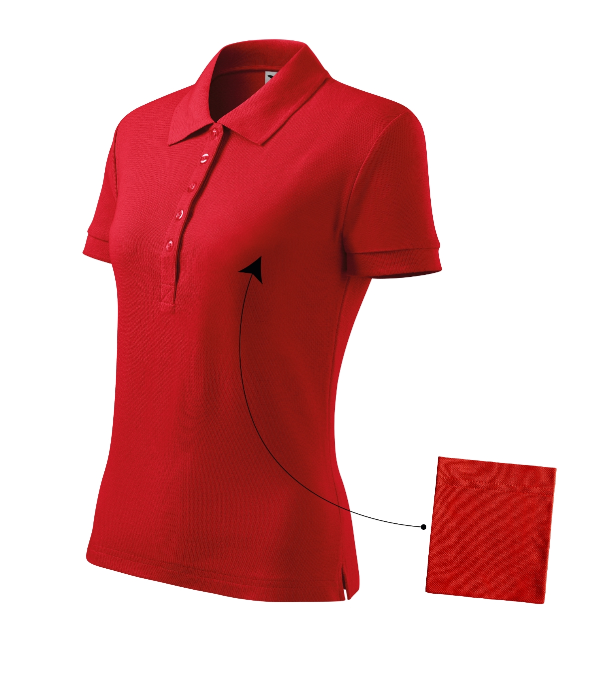 Koszulka polo damska MALFINI Cotton — Czerwony