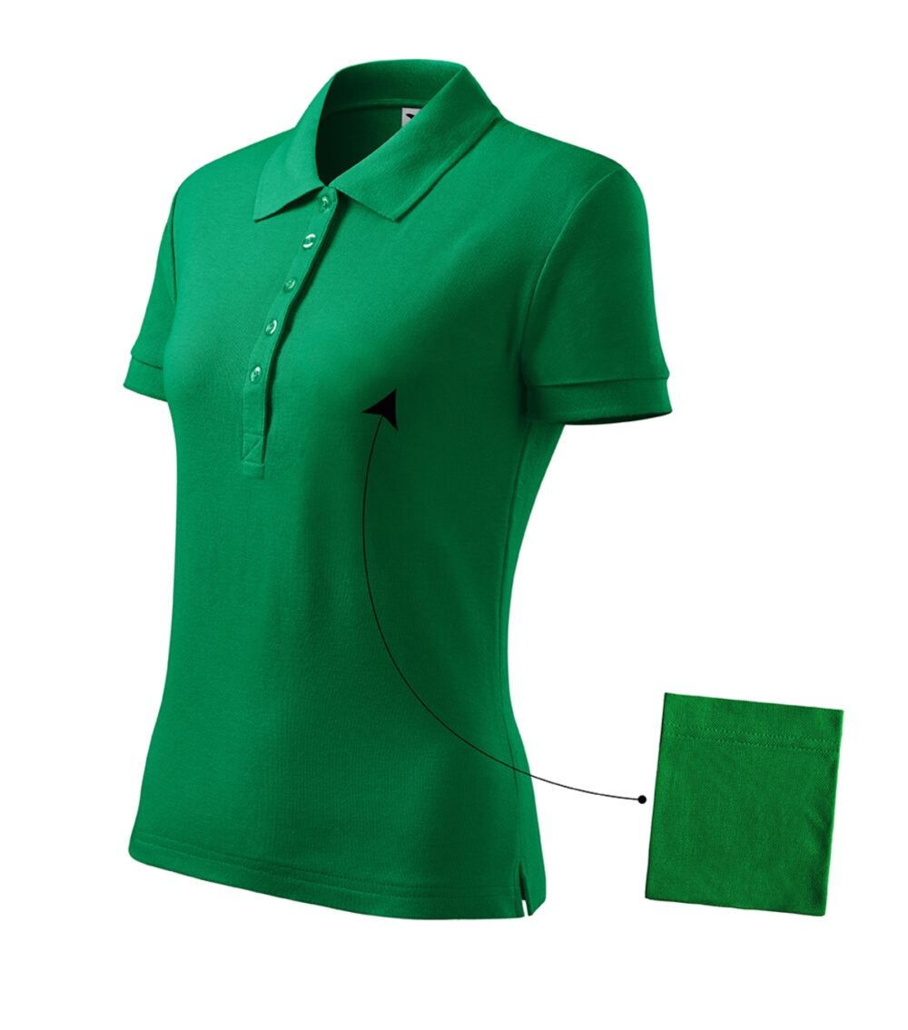 Koszulka polo damska MALFINI Cotton — Zieleń trawy