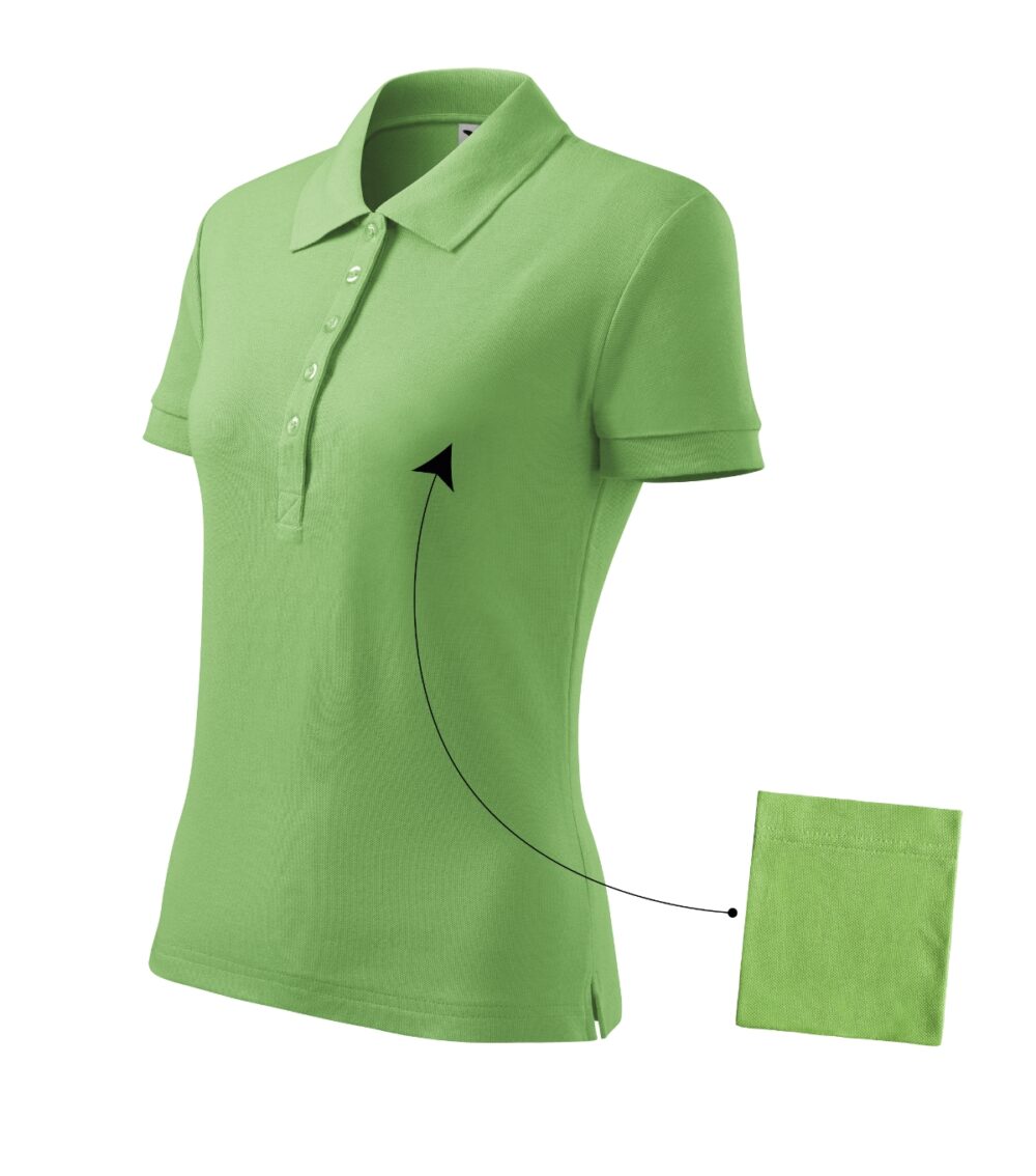 Koszulka polo damska MALFINI Cotton — Trawiasty zielony