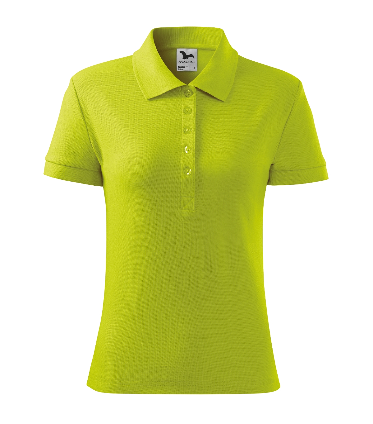 Koszulka polo damska MALFINI Cotton — Limonka - obrazek 2