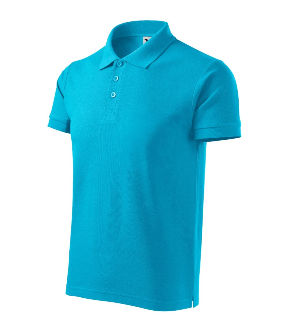 Koszulka polo męska MALFINI Cotton Heavy — Turkus