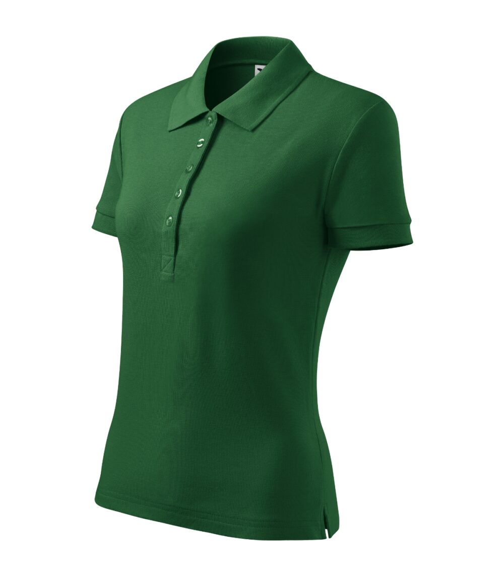 Koszulka polo damska MALFINI Cotton Heavy — Zieleń butelkowa