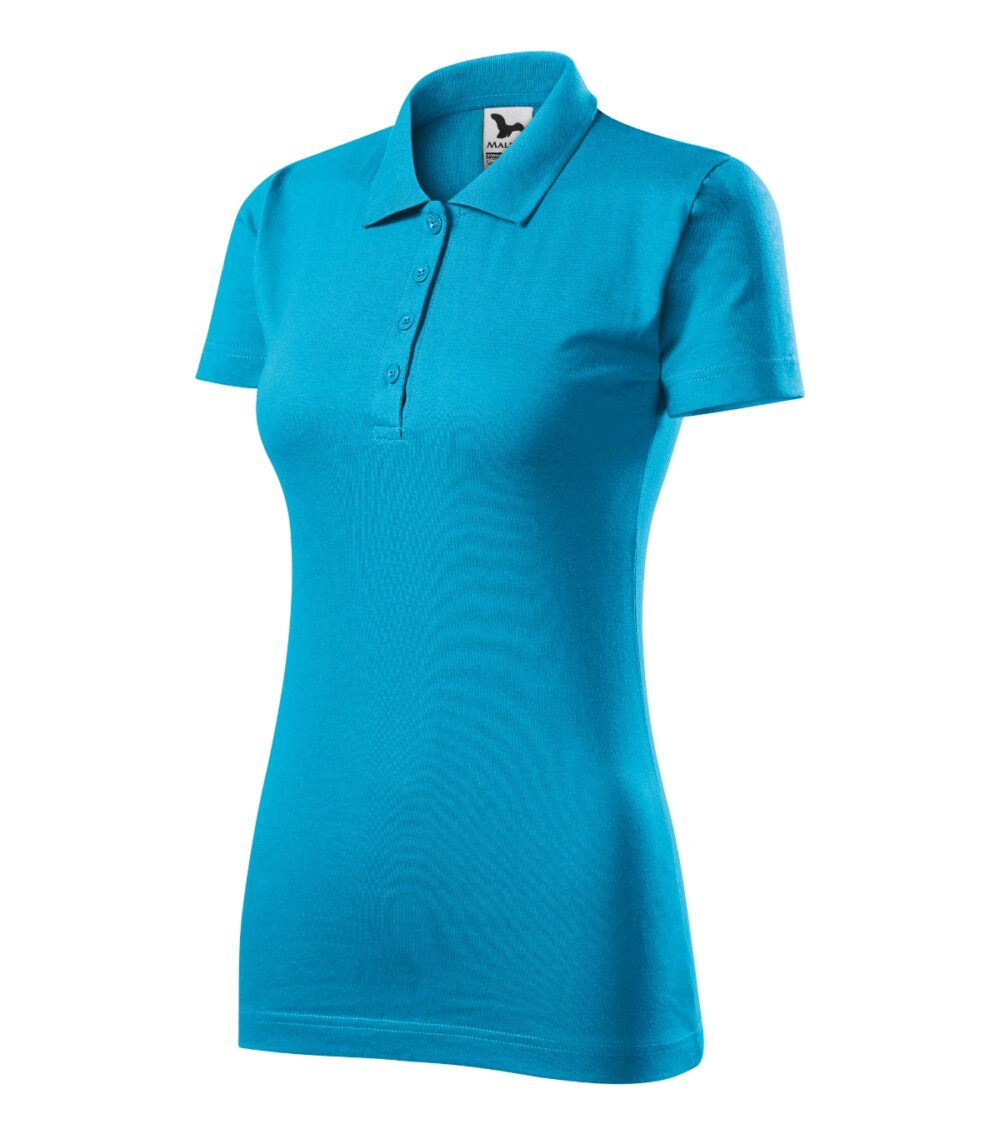 Koszulka polo damska MALFINI Single J. — Turkus