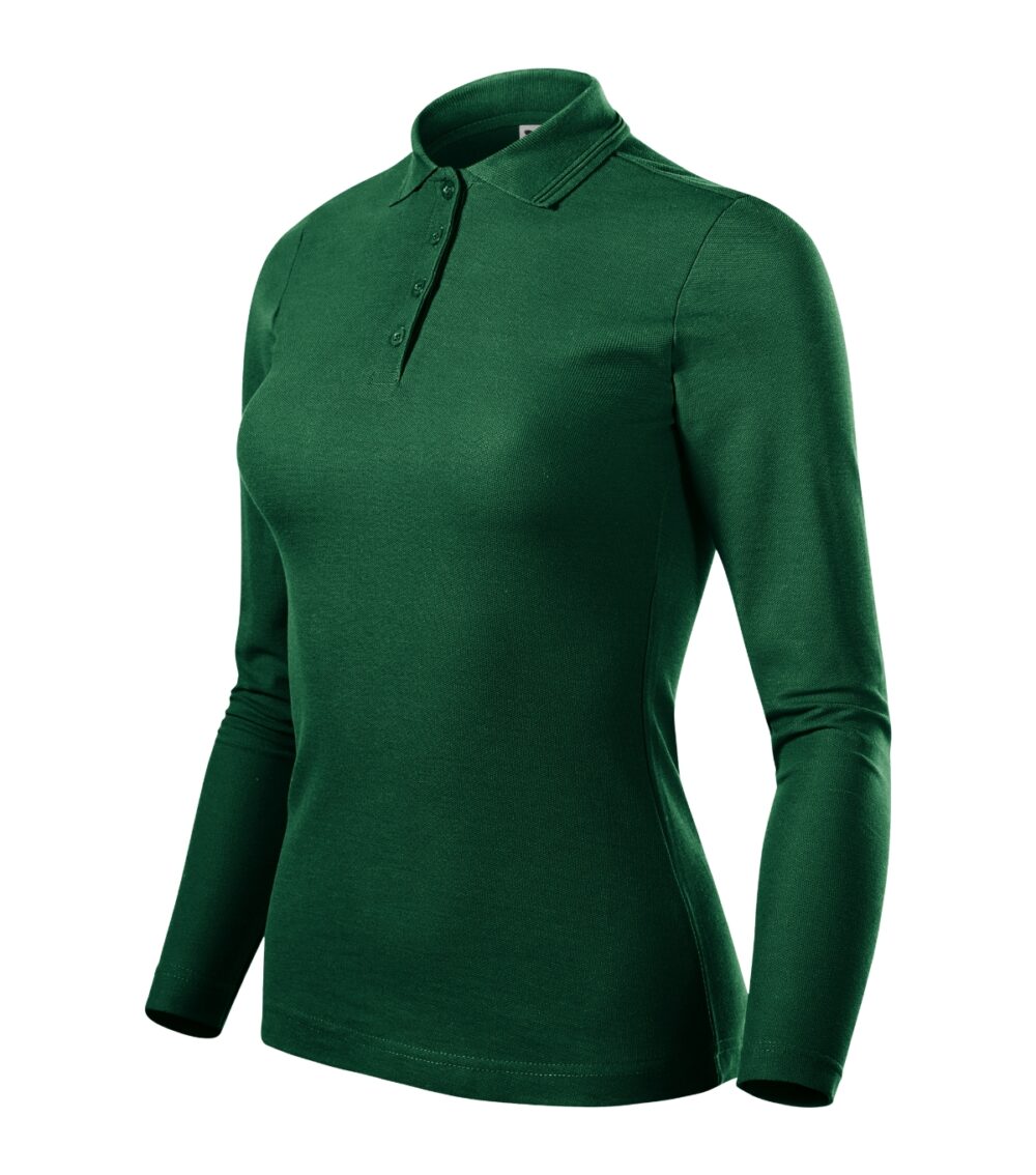 Koszulka polo damska MALFINI Pique Polo LS — Dark green