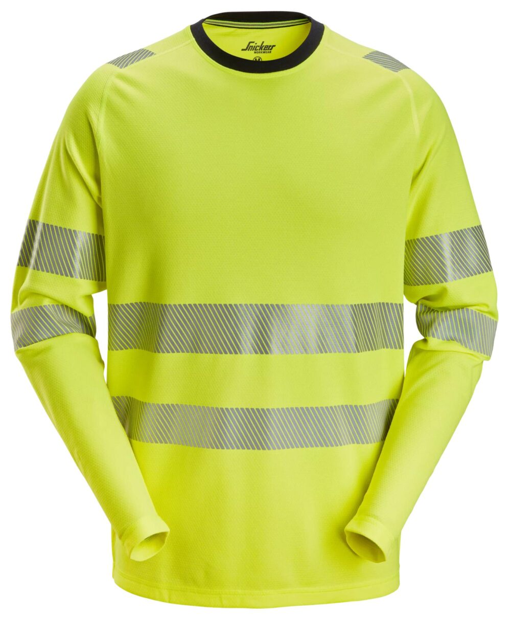 High-Vis, T-shirt odblaskowy – długi rękaw, EN 20471/2/3