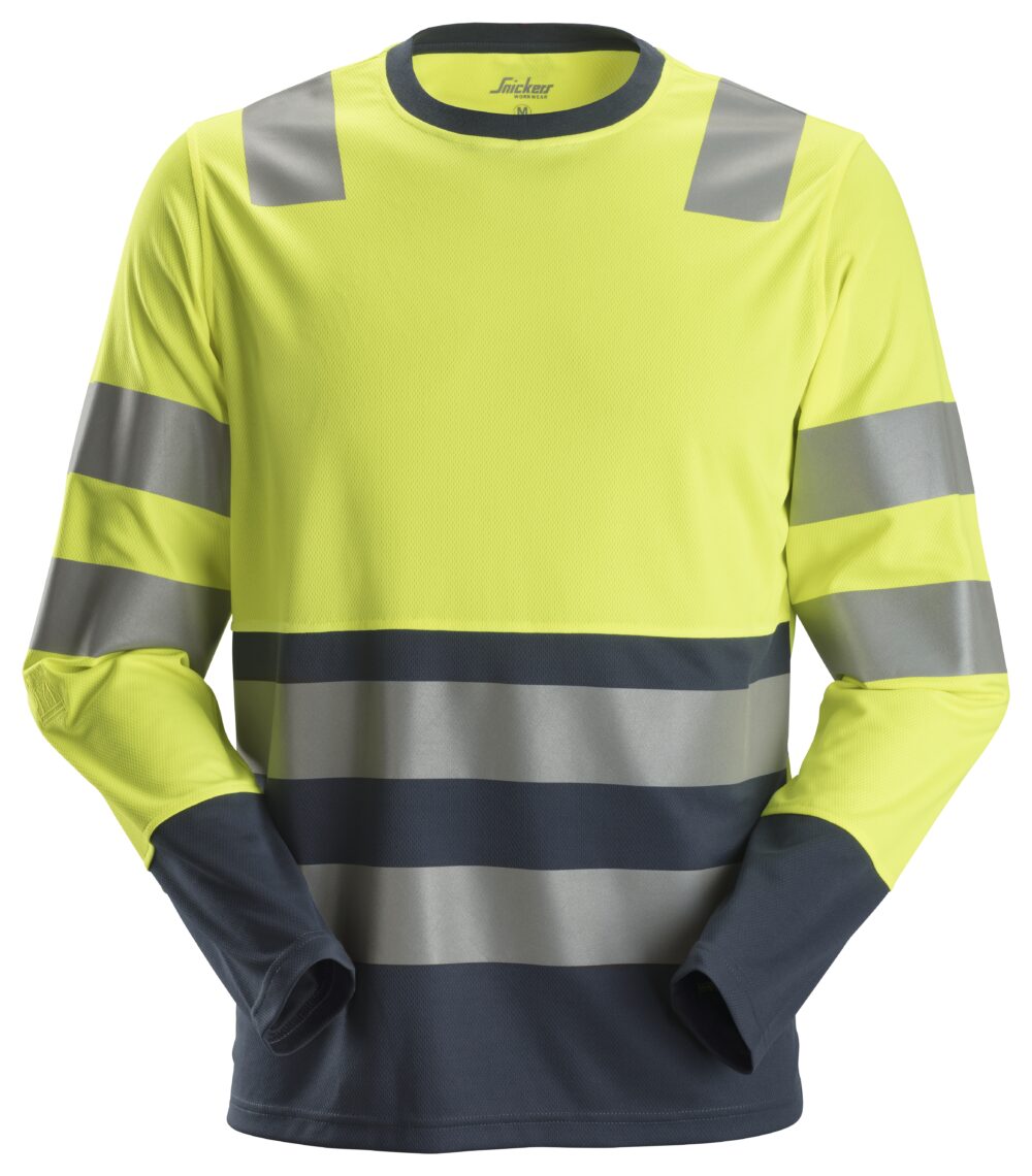 High-Vis, T-shirt odblaskowy – długi rękaw, EN 20471/2