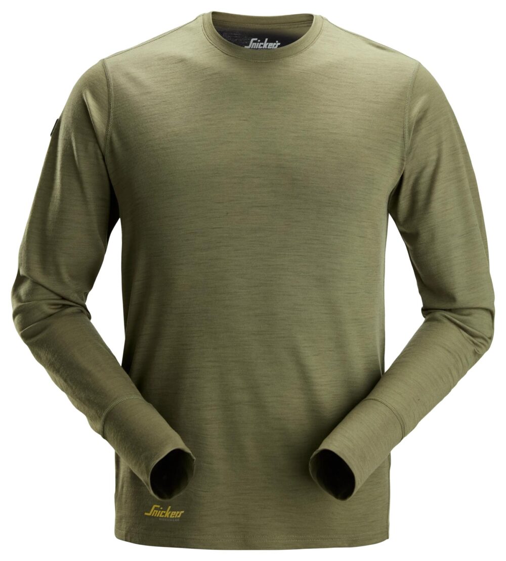 T-shirt wełniany – długi rękaw