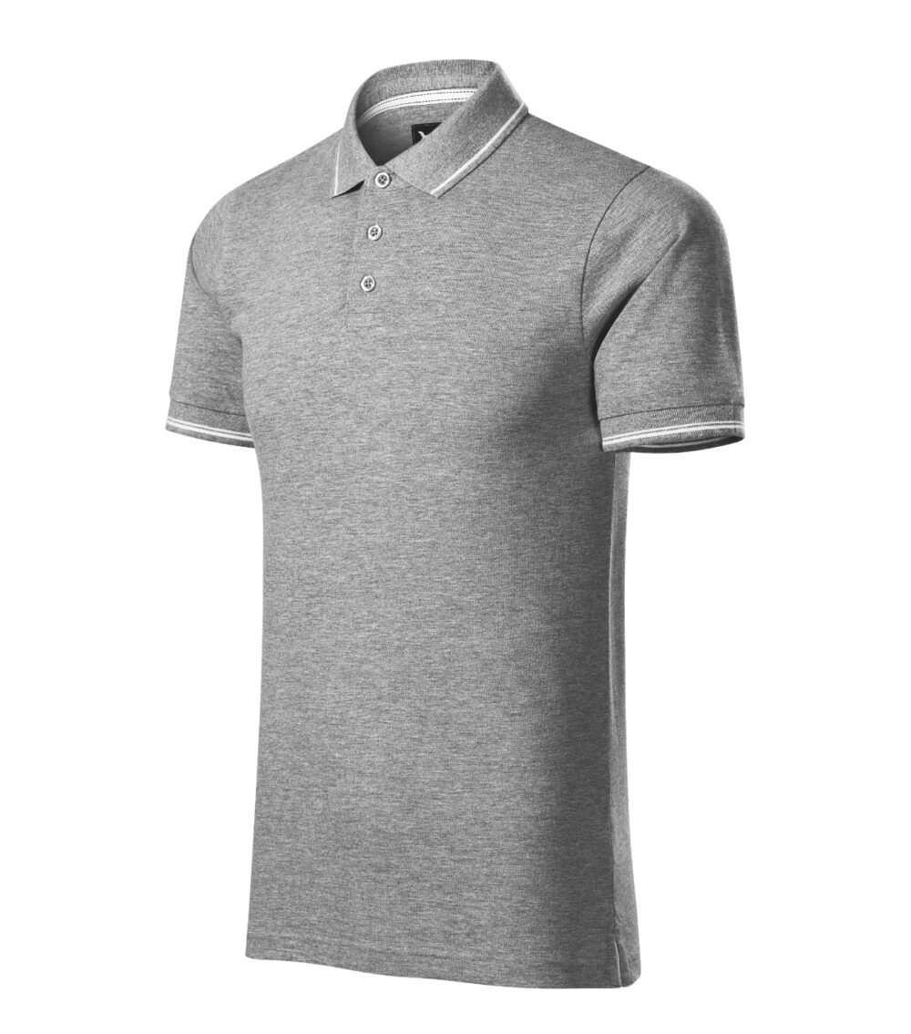 Koszulka polo męska MALFINI Premium Perfection plain — Ciemnoszary melanż