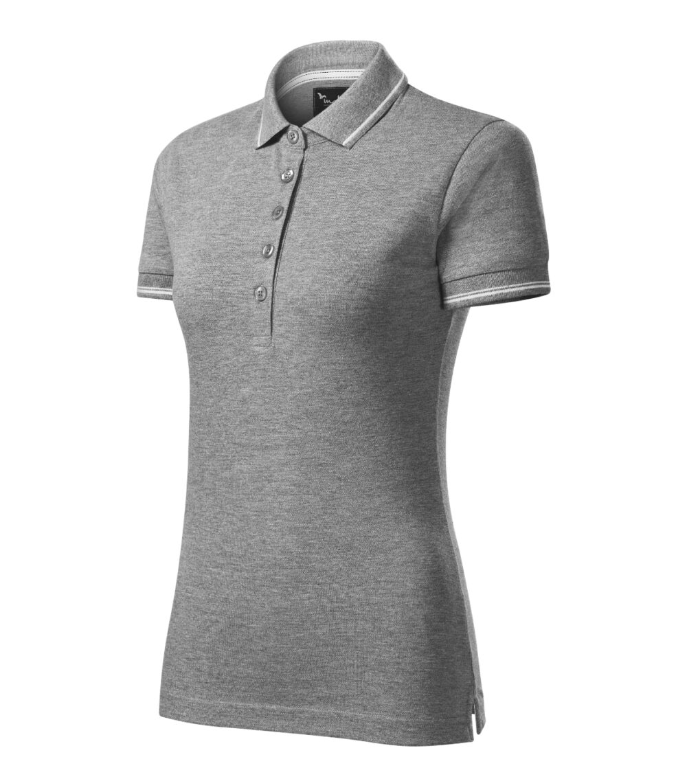 Koszulka polo damska MALFINI Premium Perfection plain — Ciemnoszary melanż