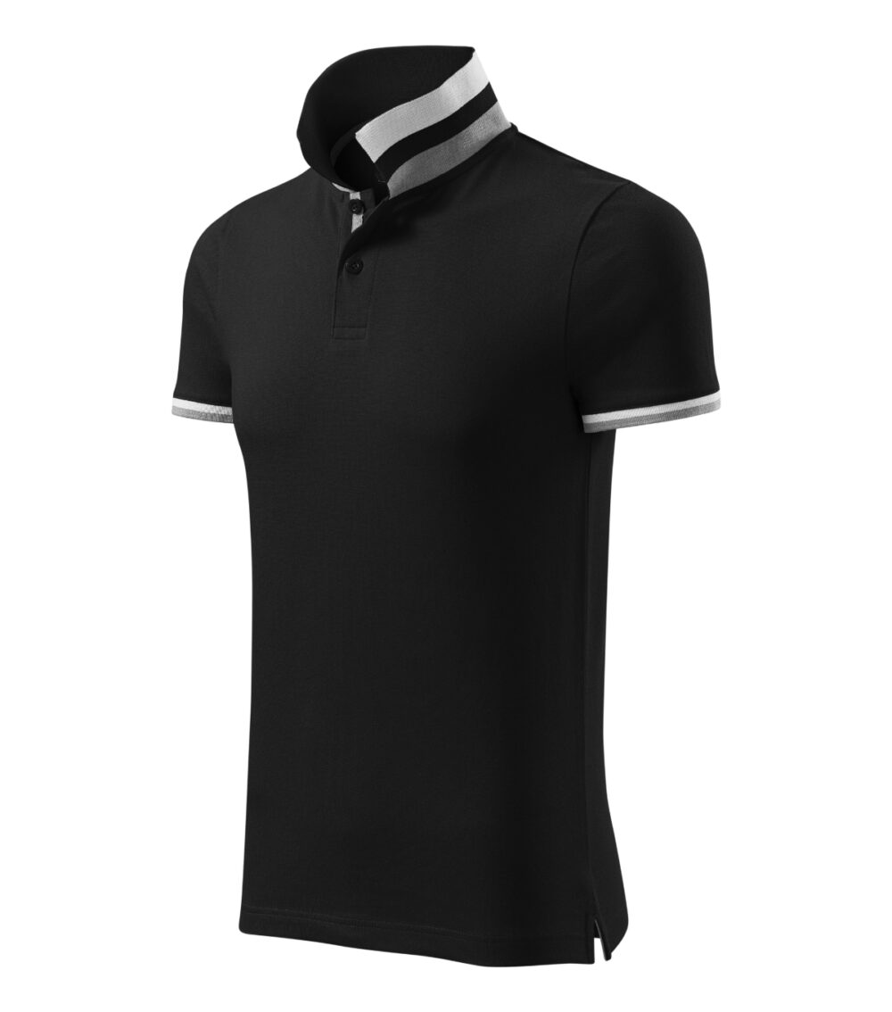 Koszulka polo męska MALFINI Premium Collar Up — Czarny