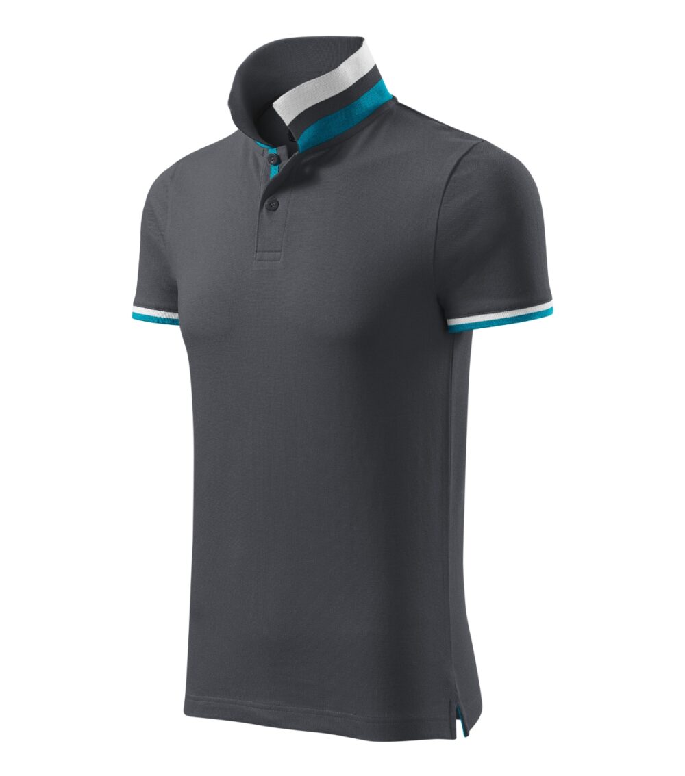 Koszulka polo męska MALFINI Premium Collar Up — Jasny antracyt