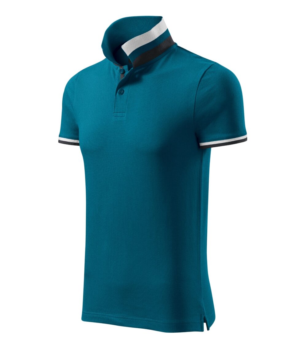 Koszulka polo męska MALFINI Premium Collar Up — Petrol blue