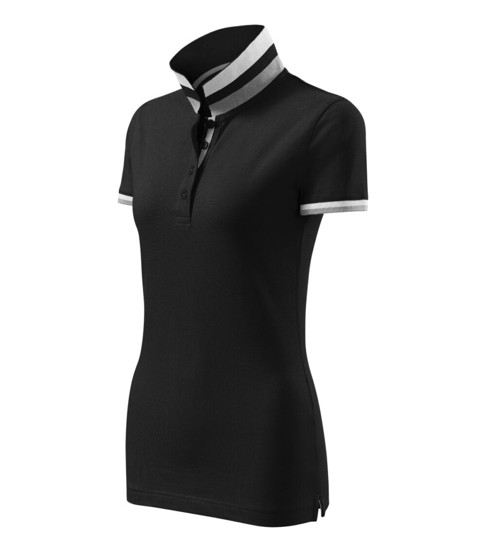 Koszulka polo damska MALFINI Premium Collar Up — Czarny
