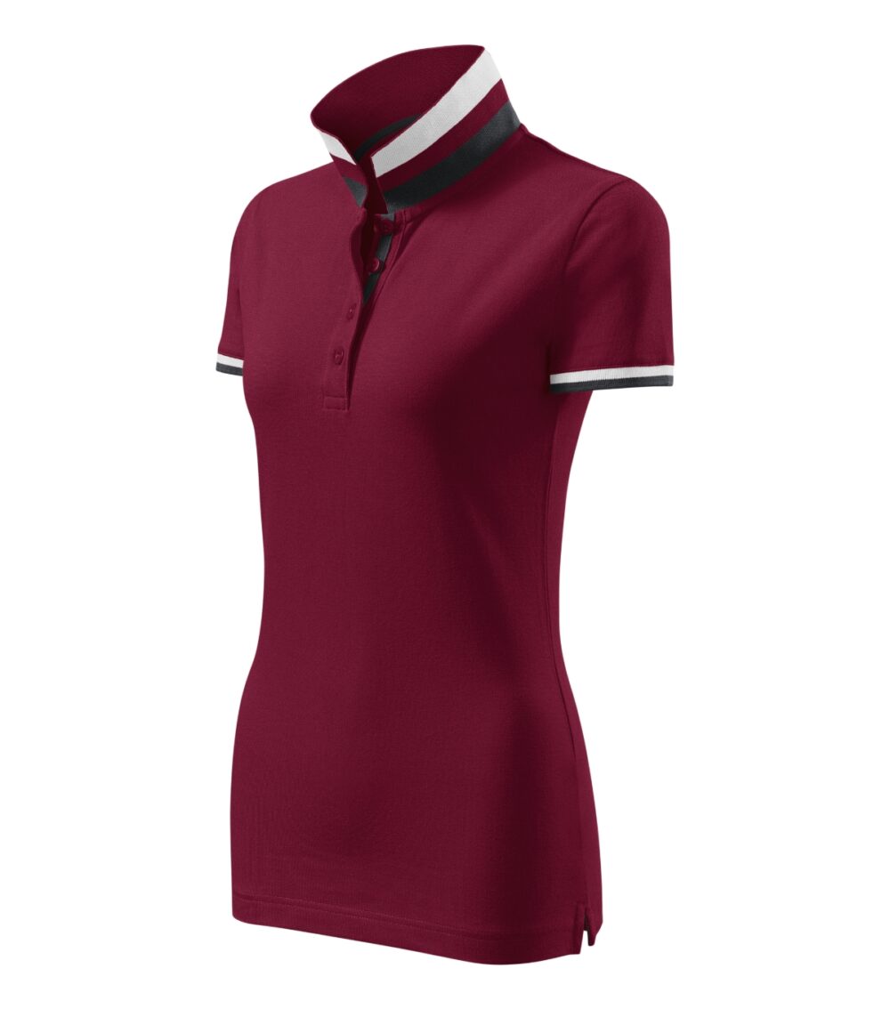 Koszulka polo damska MALFINI Premium Collar Up — Garnet