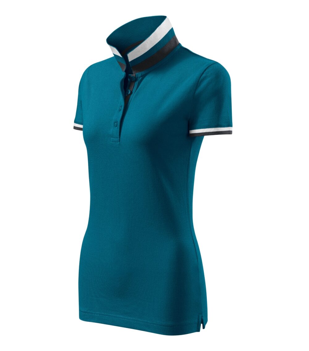 Koszulka polo damska MALFINI Premium Collar Up — Petrol blue