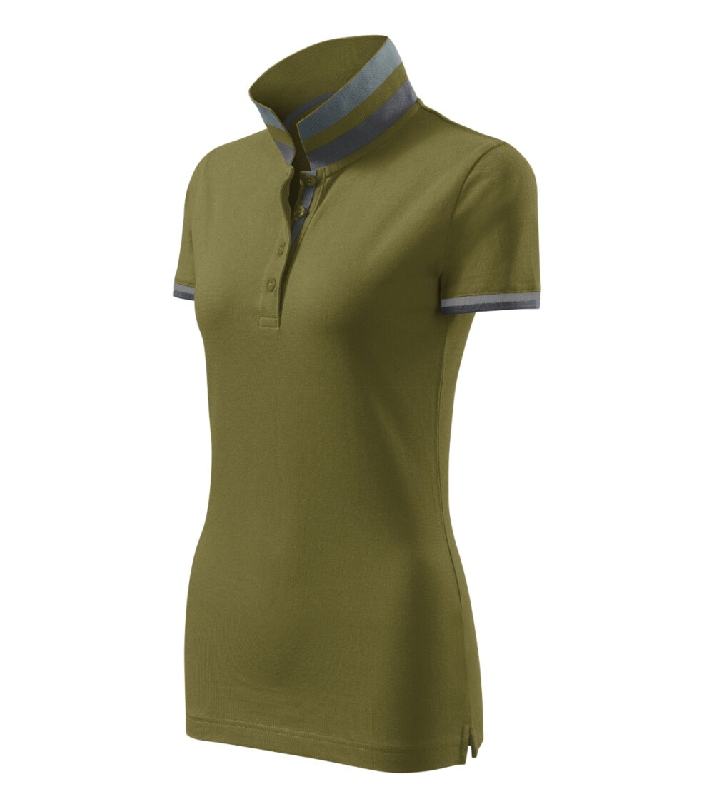 Koszulka polo damska MALFINI Premium Collar Up — Zieleń avocado