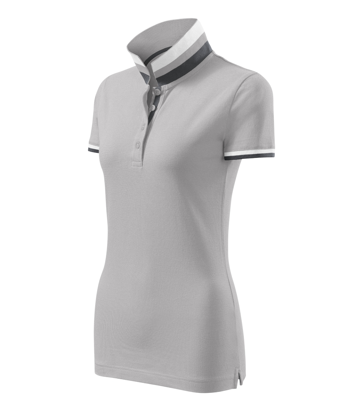 Koszulka polo damska MALFINI Premium Collar Up — Silver gray