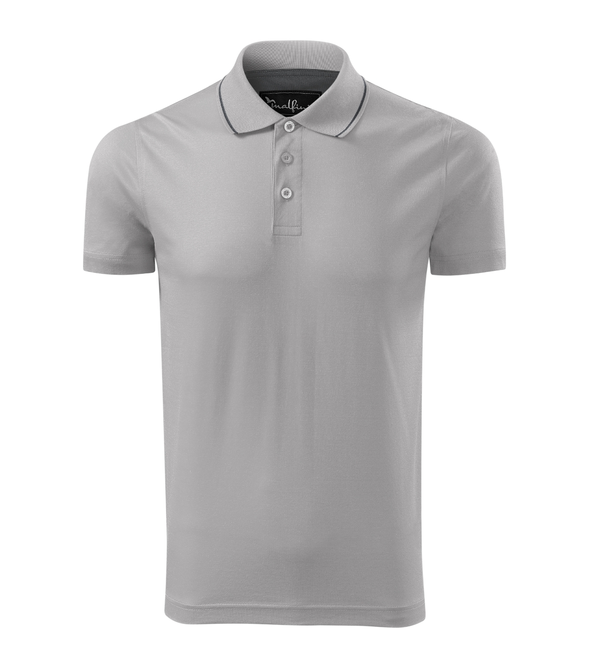 Koszulka polo męska MALFINI Premium Grand — Silver gray - obrazek 2