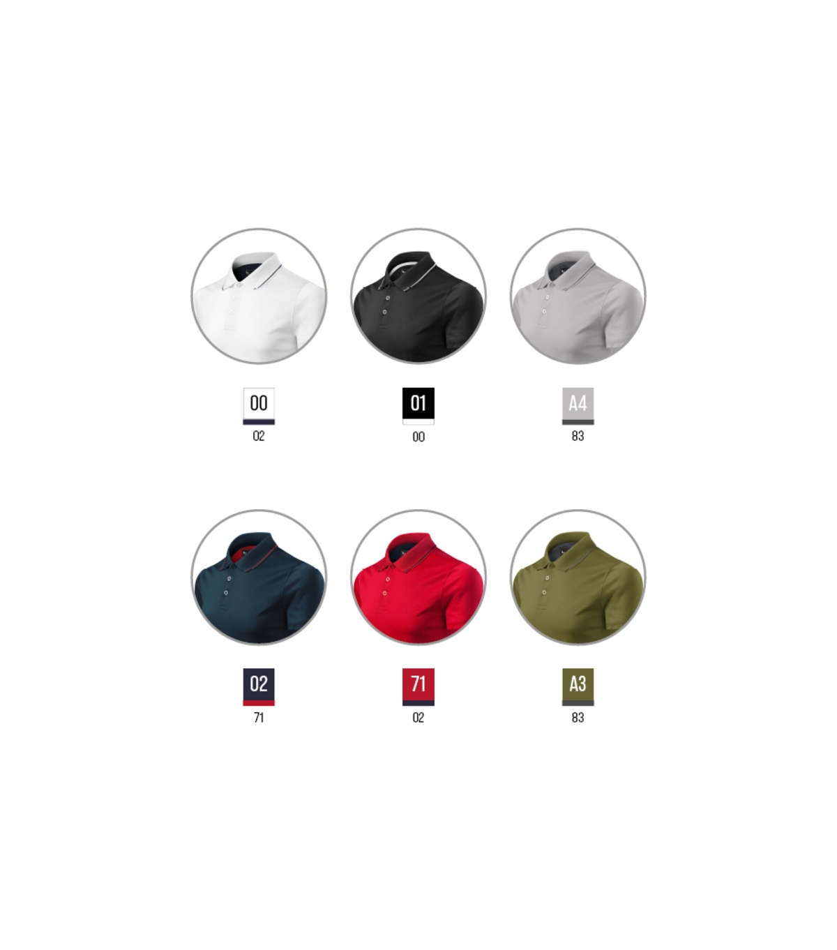 Koszulka polo męska MALFINI Premium Grand — Silver gray - obrazek 3