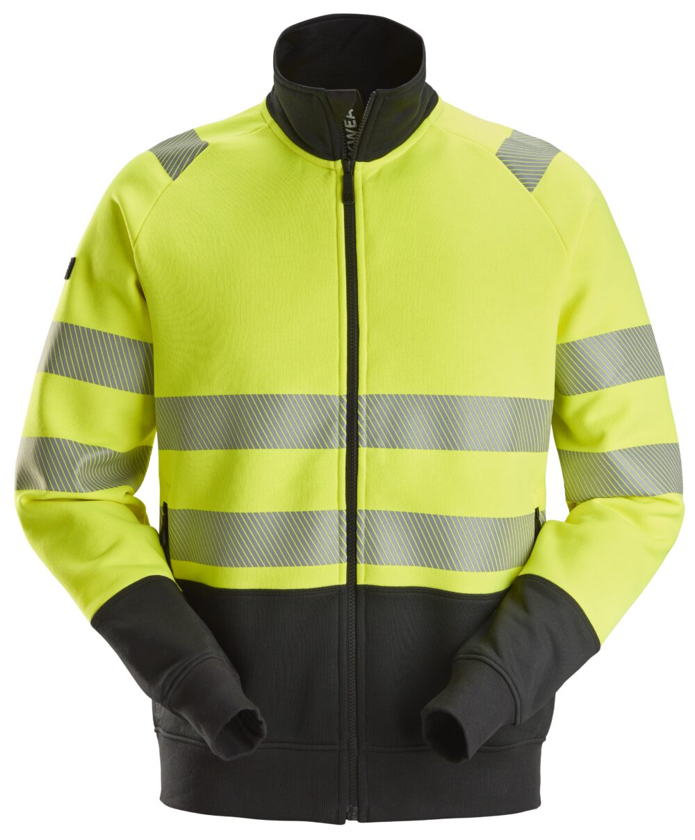 High-Vis, Bluza odblaskowa na suwak, EN 20471/2 — Żółty Odblaskowy / Czarny