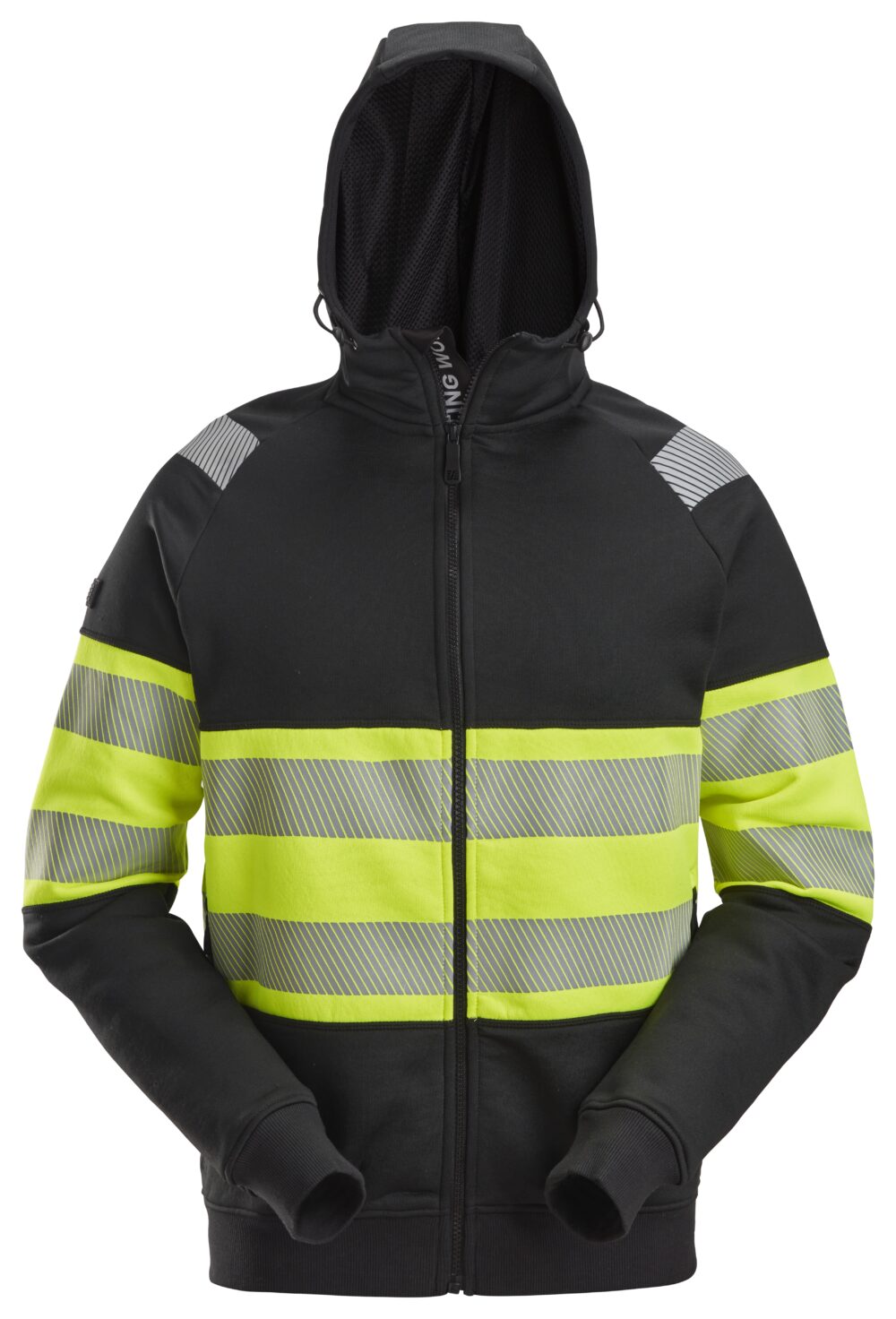 High-Vis, Bluza odblaskowa z kapturem, na suwak, EN 20471/1