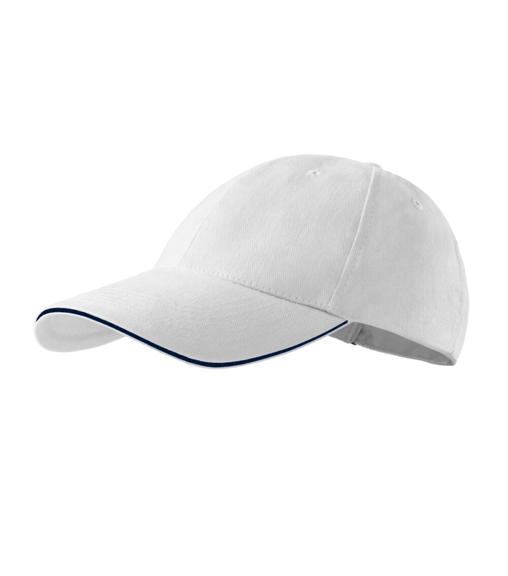 Czapka unisex MALFINI Sandwich 6P — Biały