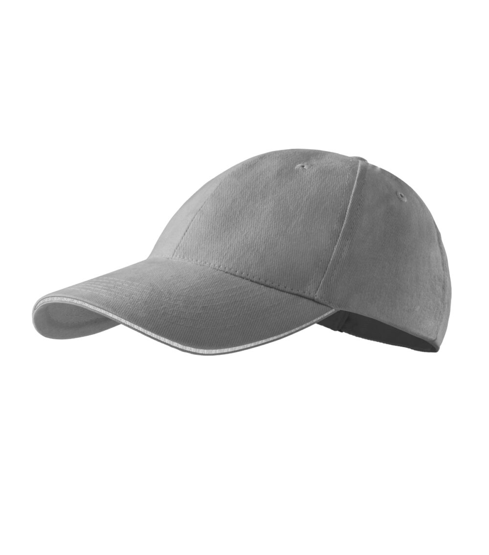 Czapka unisex MALFINI Sandwich 6P — Siwoszary melanż