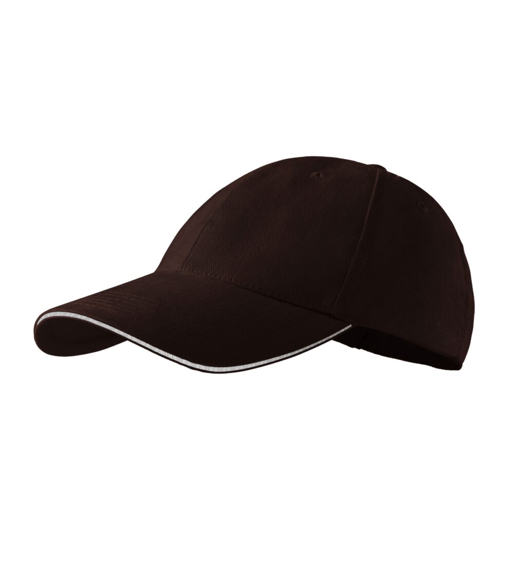 Czapka unisex MALFINI Sandwich 6P — Kawowy