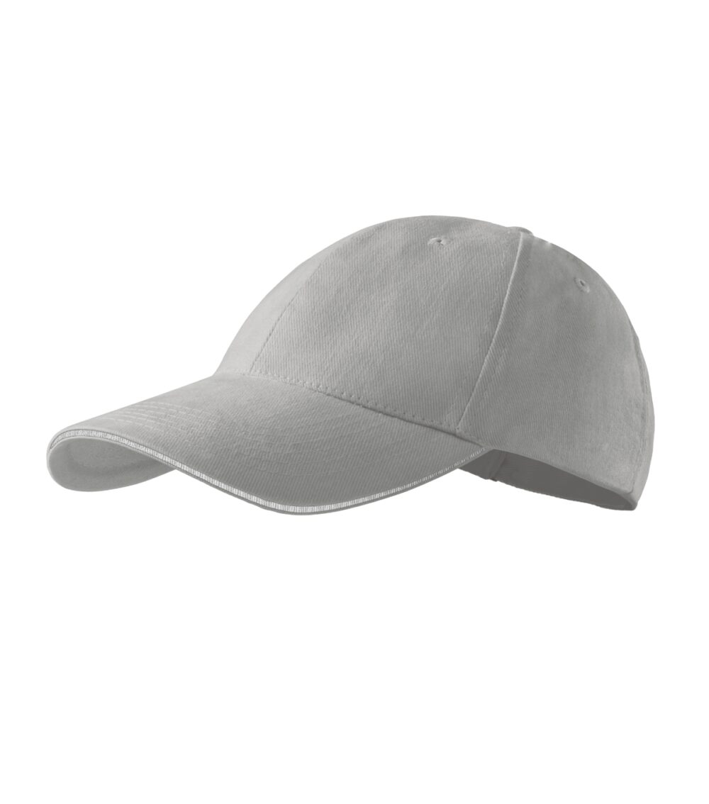 Czapka unisex MALFINI Sandwich 6P — Jasny siwoszary