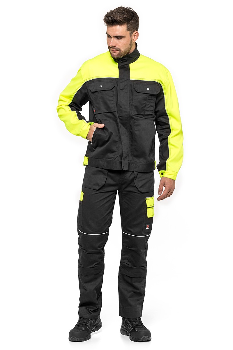 Bluza robocza HELIOS AVACORE w kolorze czarno-żółtym - obrazek 2