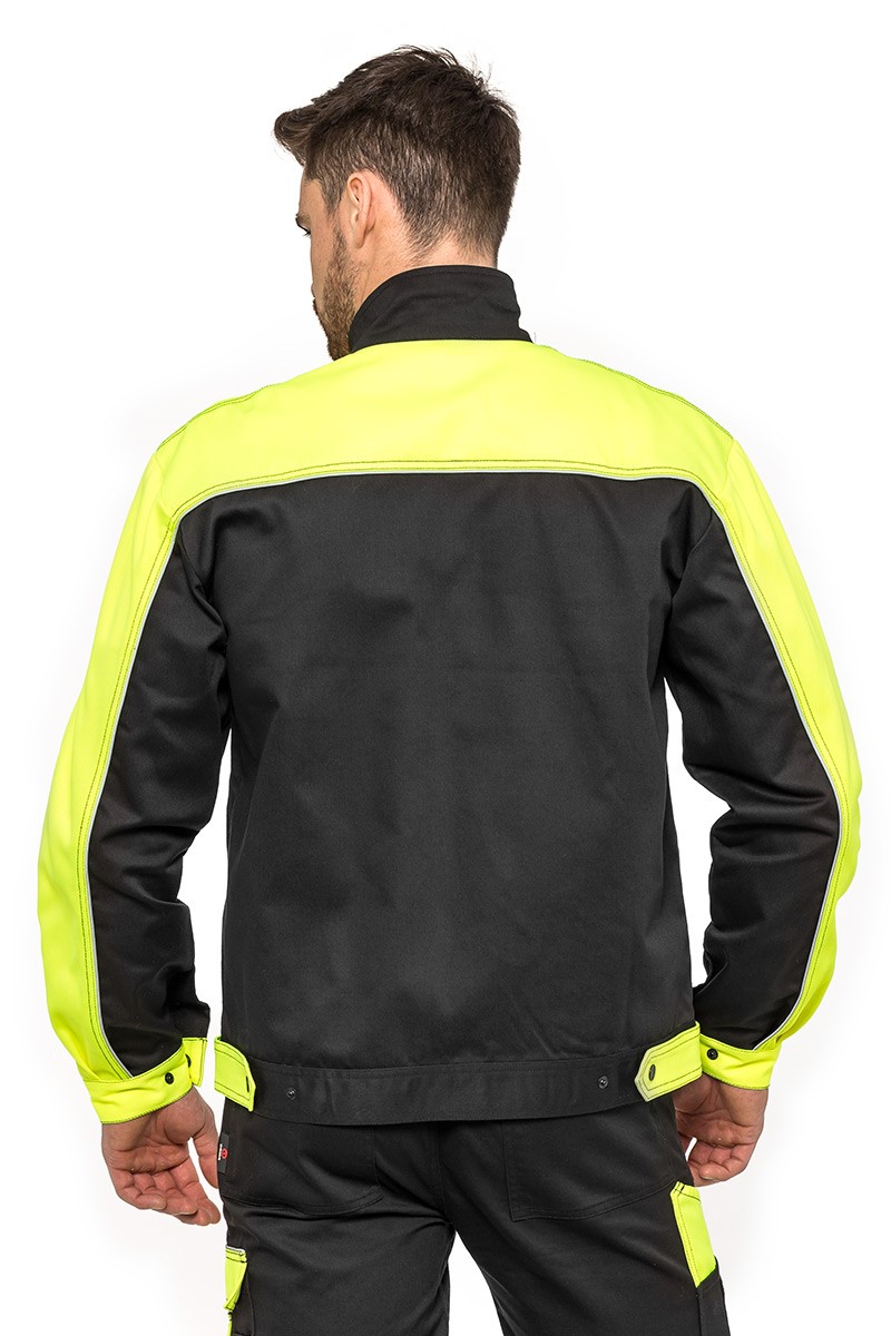 Bluza robocza HELIOS AVACORE w kolorze czarno-żółtym - obrazek 3