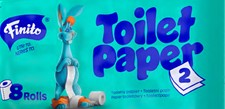 Papier toaletowy 2 warstwowy FINITO celulozowy listkowy (8 rolek w opakowaniu)
