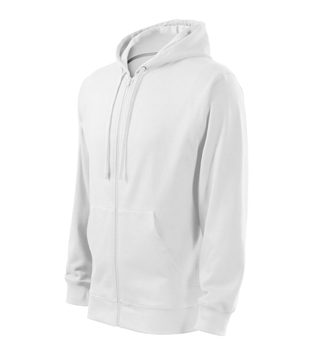 Bluza męska MALFINI Trendy Zipper — Biały
