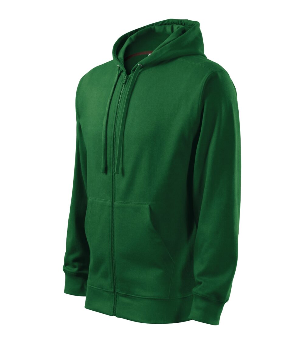 Bluza męska MALFINI Trendy Zipper — Zieleń butelkowa