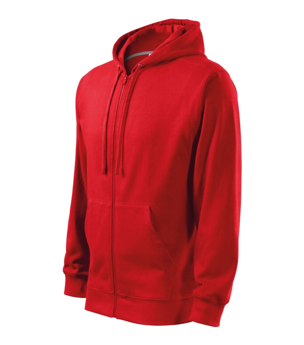 Bluza męska MALFINI Trendy Zipper — Czerwony