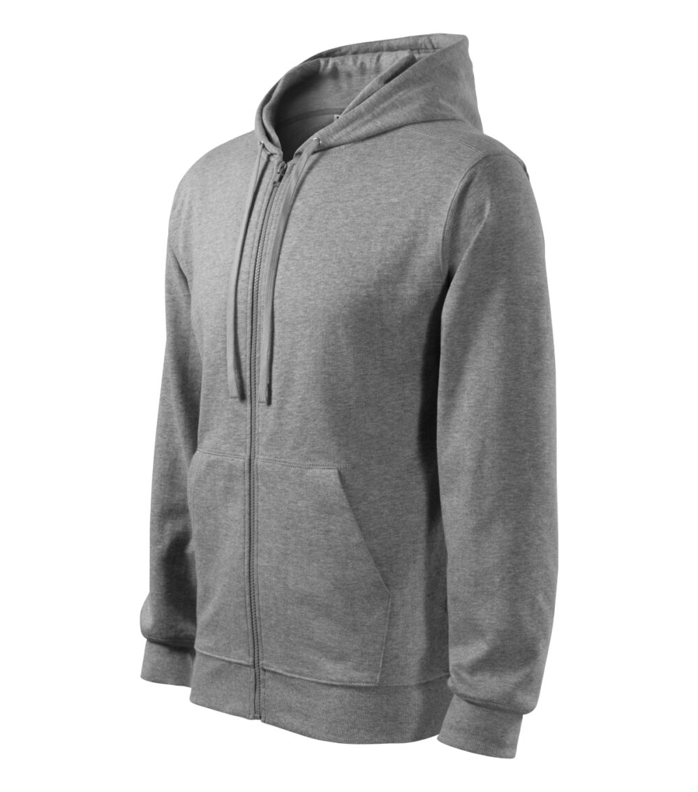 Bluza męska MALFINI Trendy Zipper — Ciemnoszary melanż
