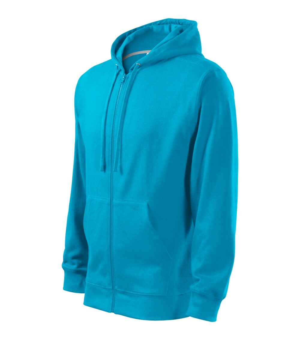 Bluza męska MALFINI Trendy Zipper — Turkus